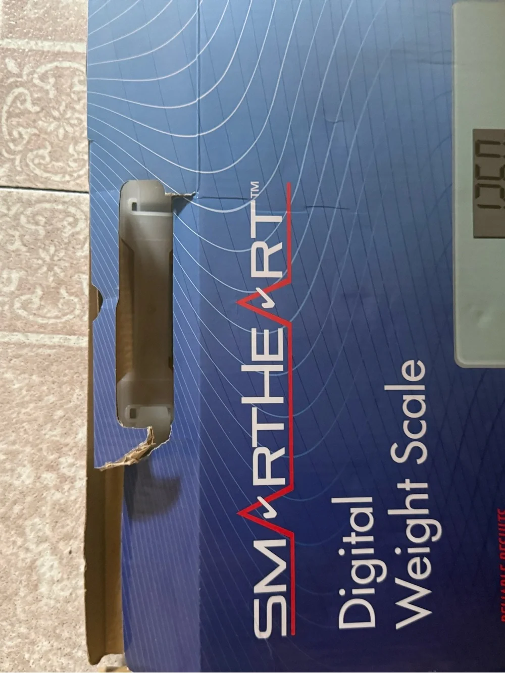 SmartHeart Digital Glass Bathroom Scale Modern White Model 19-101